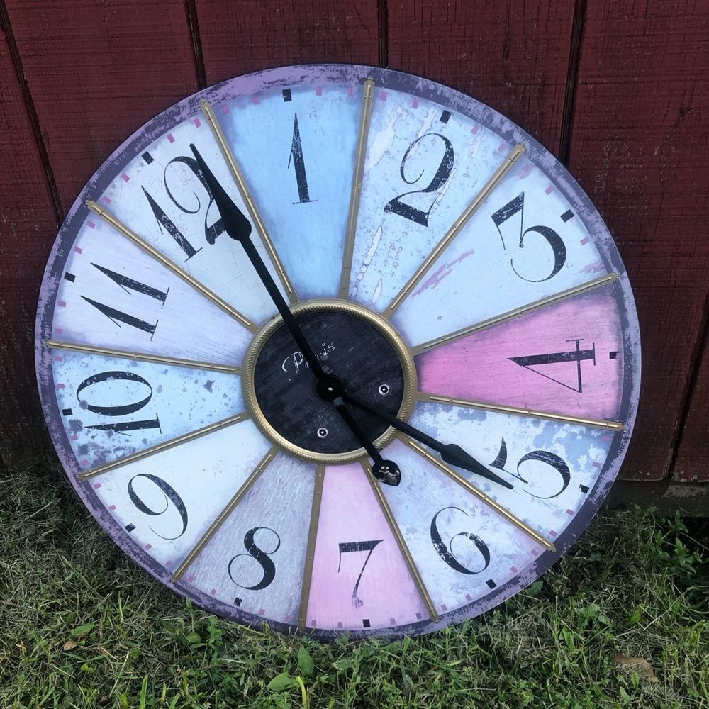 Beautiful Boho/ Rustic Hand Clock